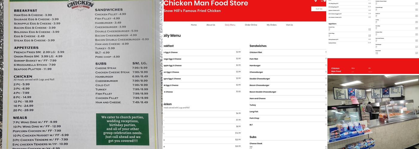 Chicken Man Menu