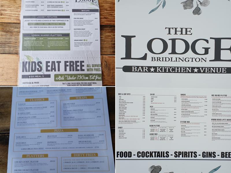 The Lodge Bar & Restaurant Menu