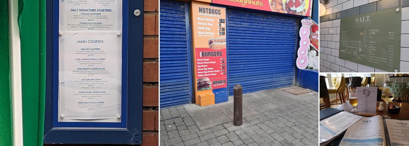 Salt on the Harbour Menu