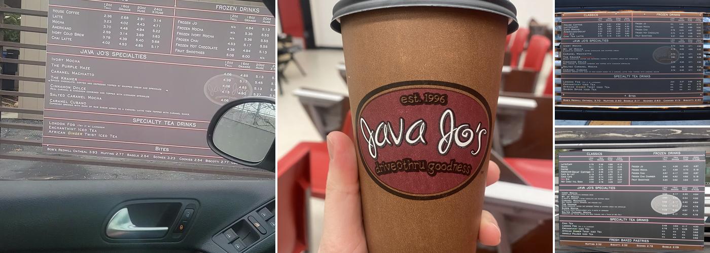 Java Jo's Menu