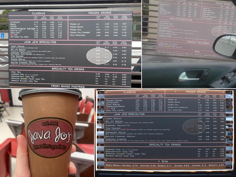 Java Jo's Menu