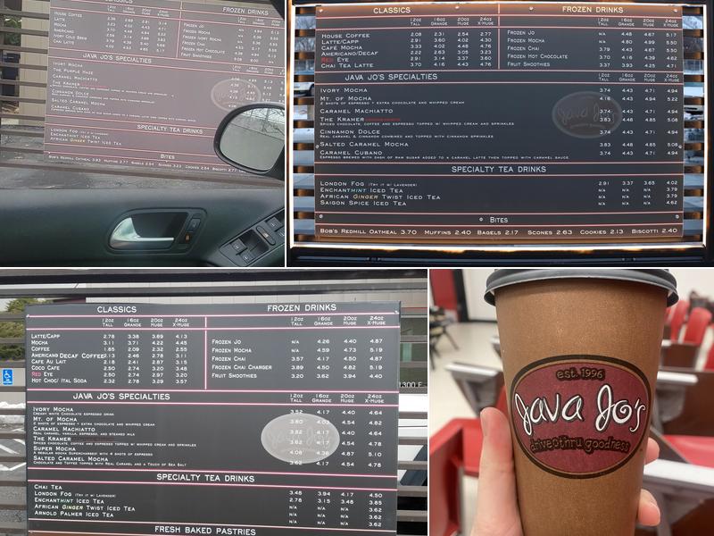 Java Jo's Menu