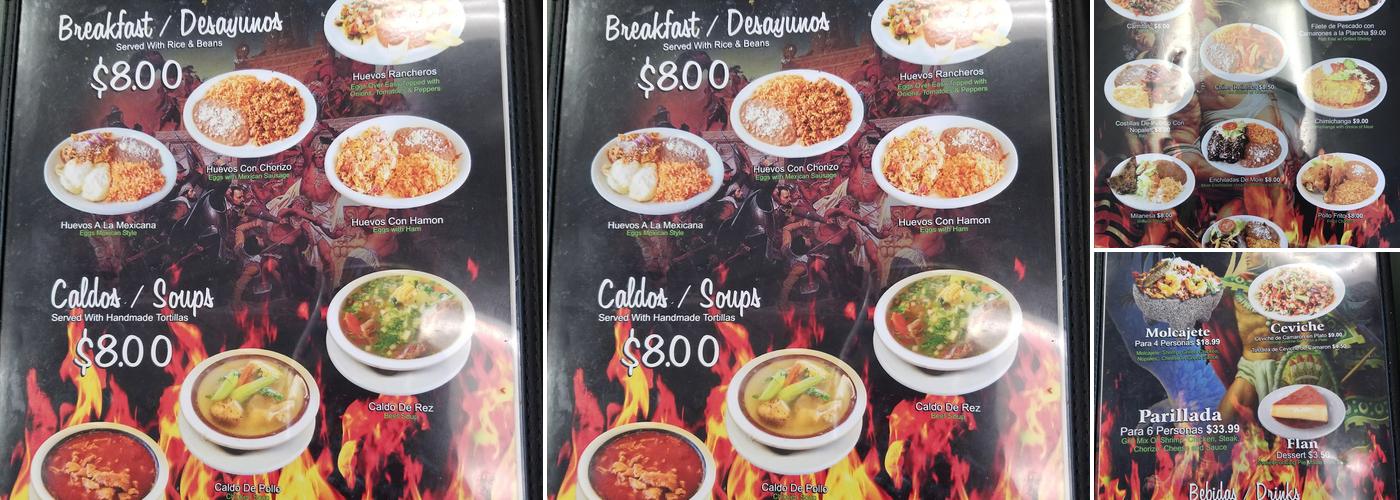 El Asadero Mexican Food Menu
