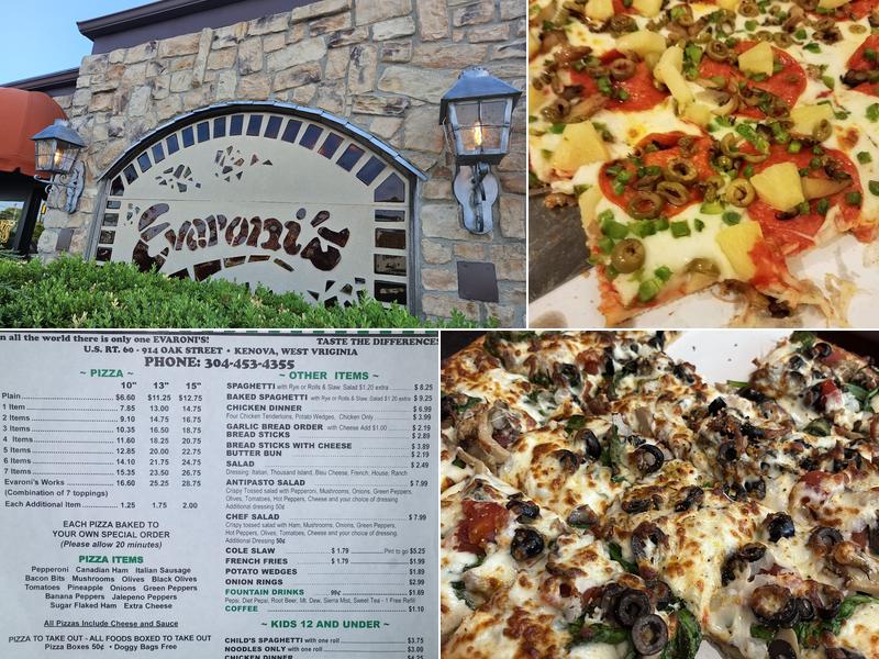 Evaroni's Pizza Menu