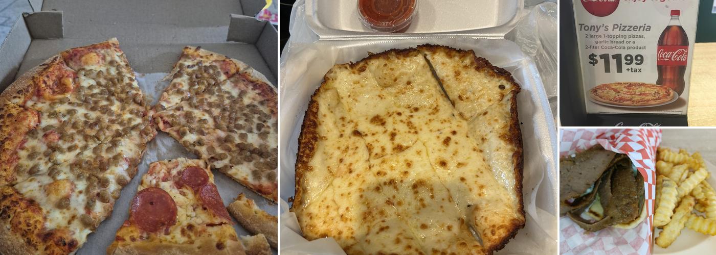 Tony's Pizzeria and Gyro's Menu