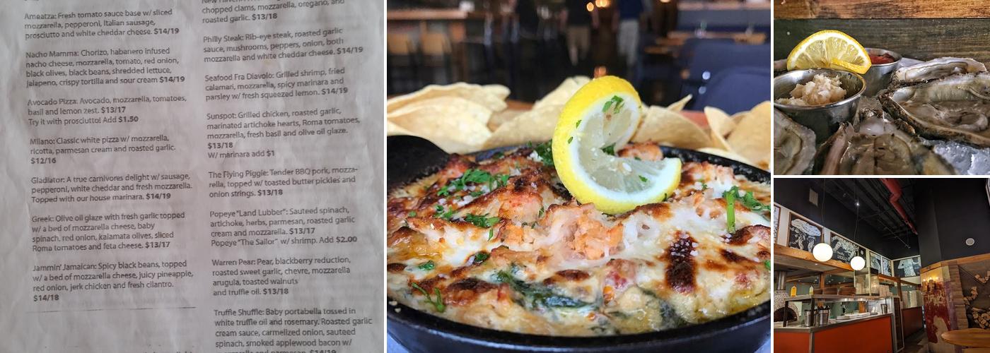 Backyard Pizza and Raw Bar Menu