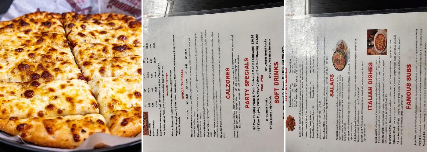 Giovanni's Pizza Menu