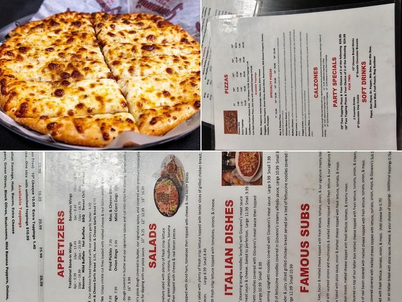 Giovanni's Pizza Menu