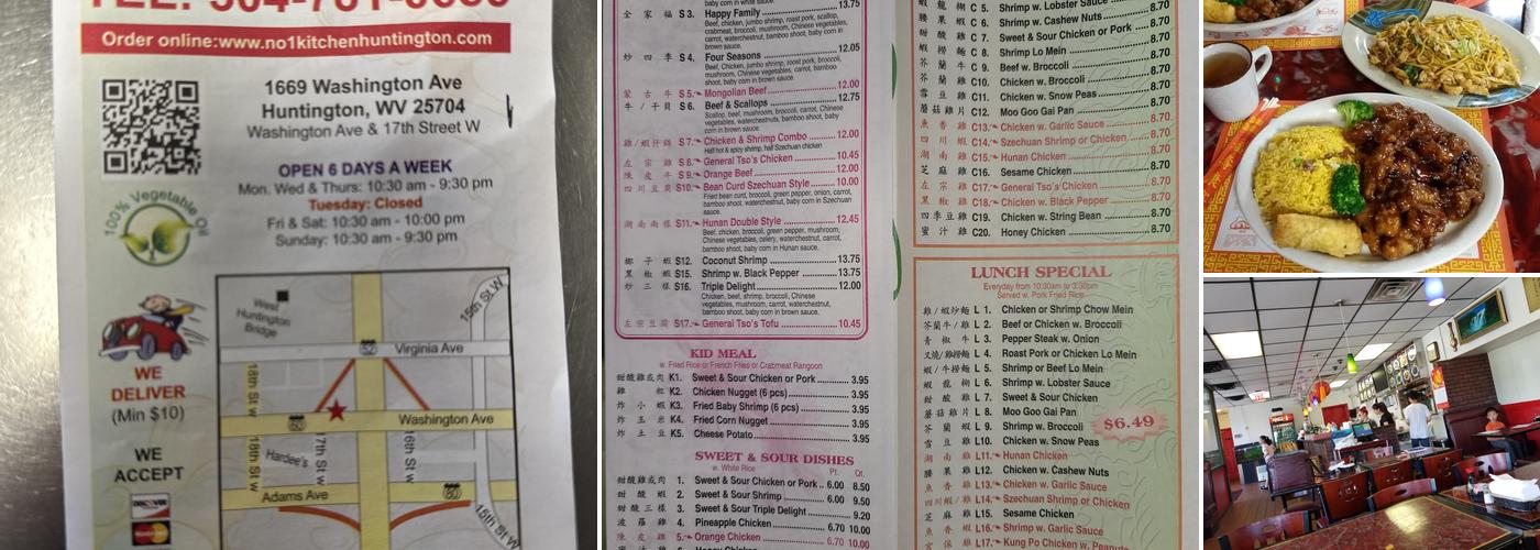 No. 1 Kitchen west end! Menu