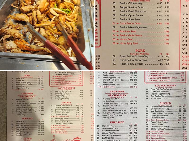Super China Buffet Menu