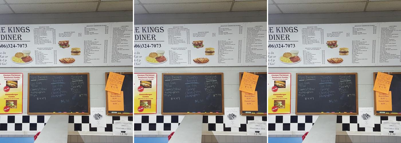 Kings Diner Menu