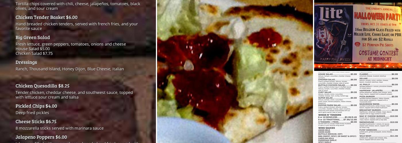 The Union Pub and Grill Menu