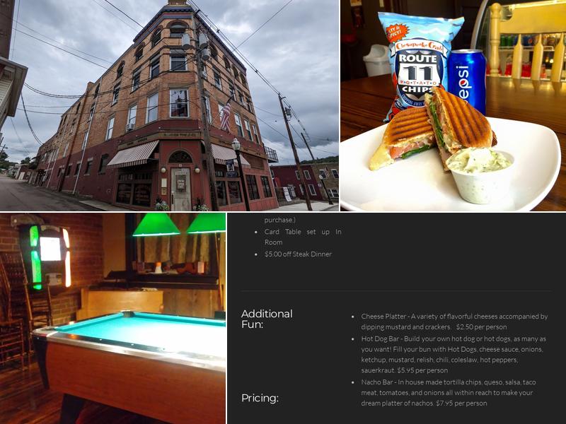 Morguen Toole Company Hotel Menu