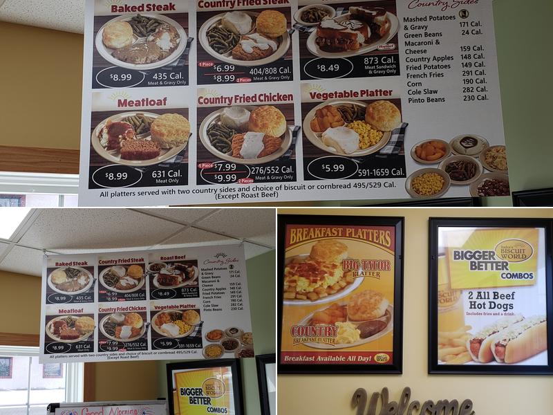 Tudor's Biscuit World Menu