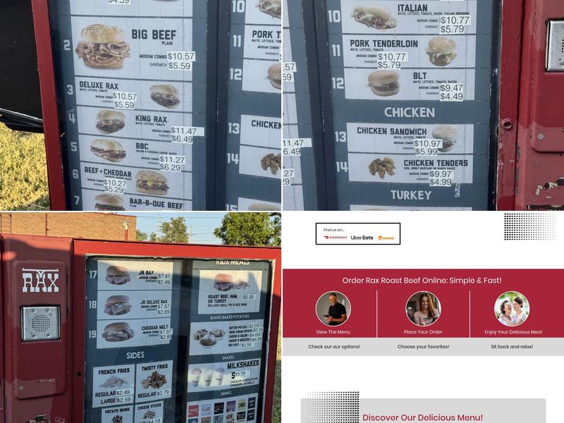 Rax Menu