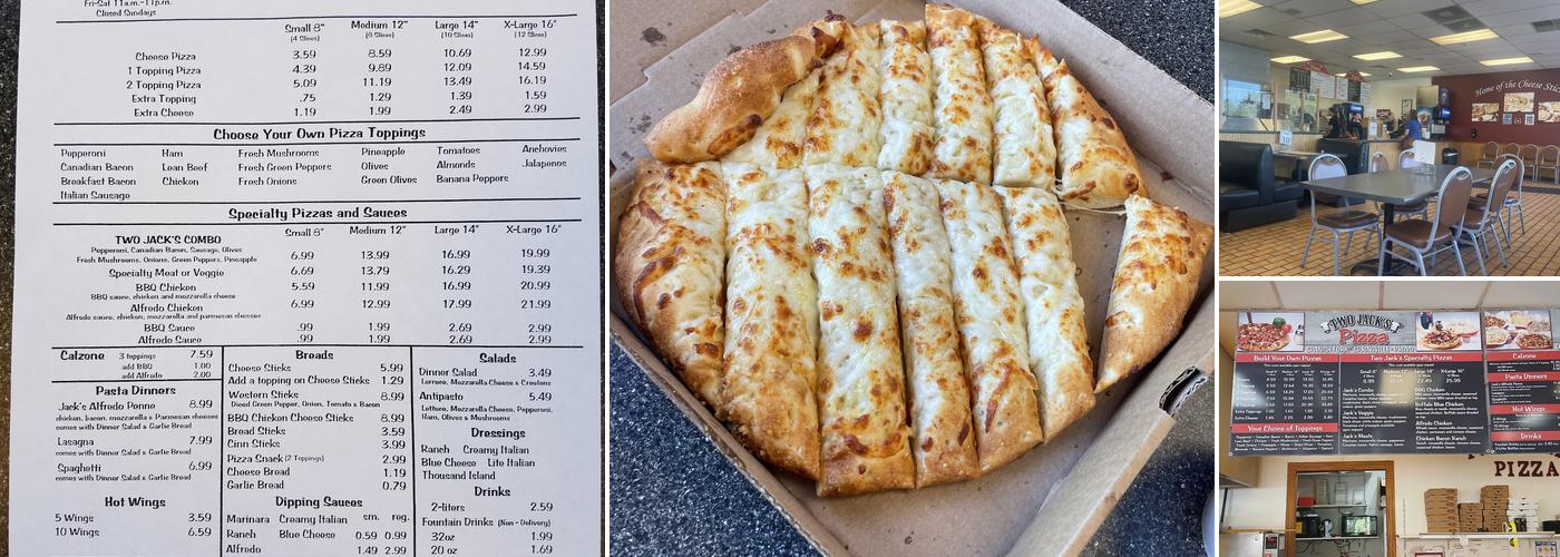 Two Jack's Pizza Menu
