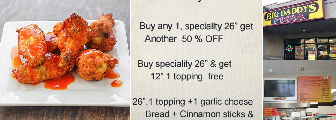 Big Daddy's Pizza of PG Menu