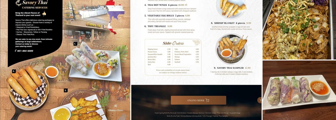 Savory Thai Orem Menu
