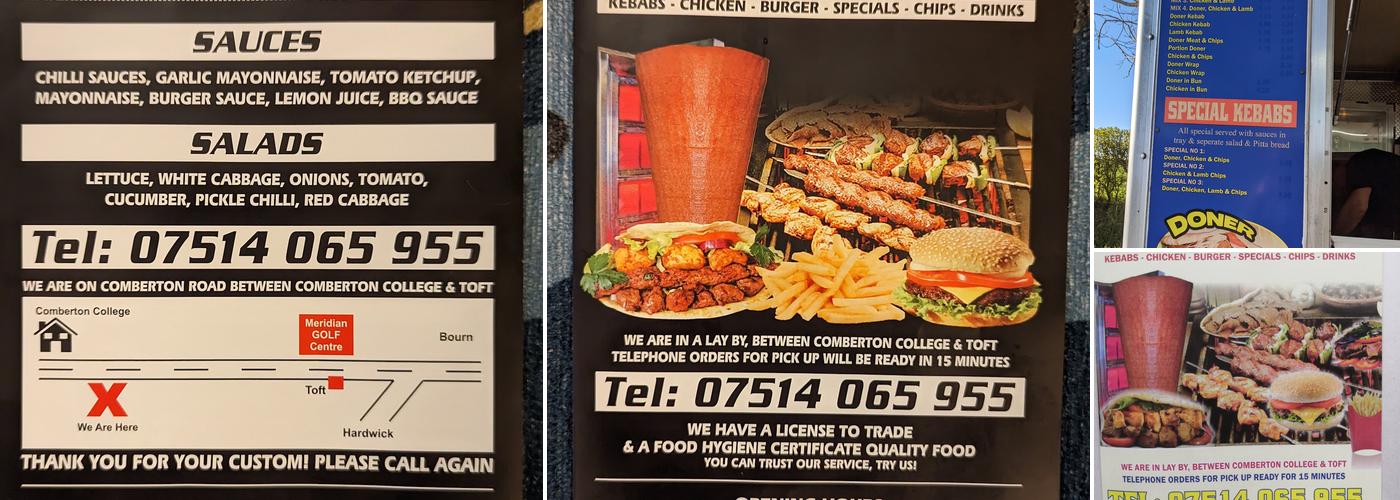 Comberton Grill Menu