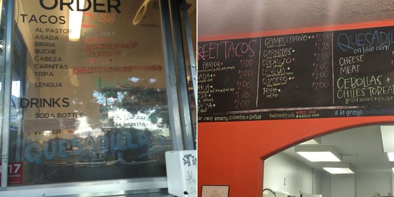 Tacos CDMX Menu