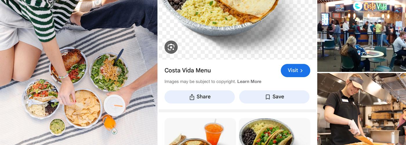 Costa Vida Menu