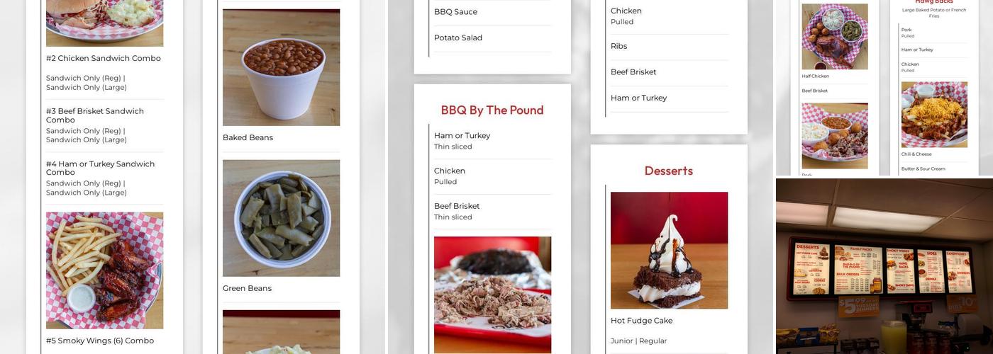 Buddy's Bar-B-Q Menu