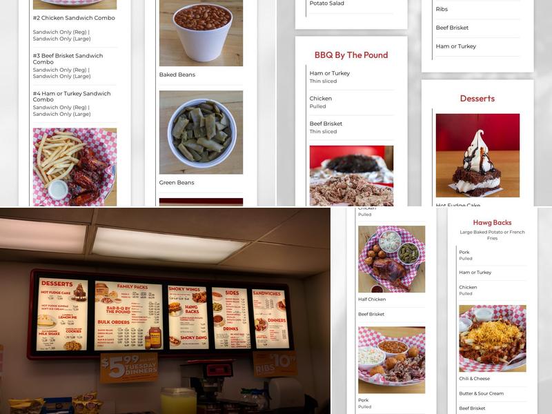 Buddy's Bar-B-Q Menu