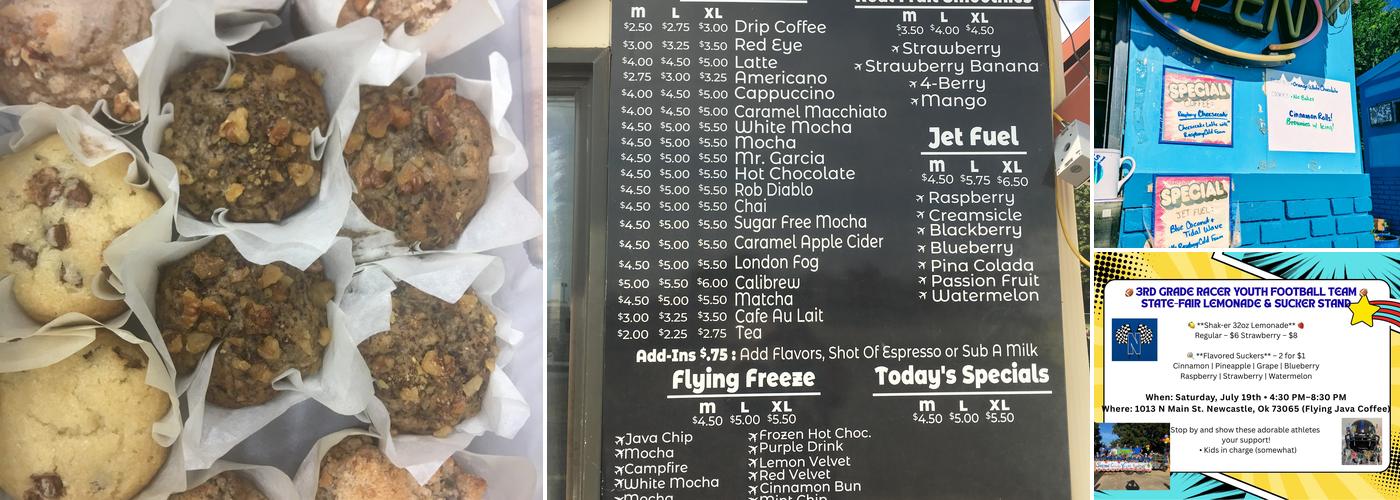 Flying Java Coffee Menu