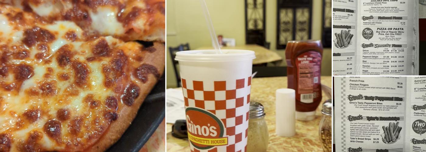 Gino's Pizza & Spaghetti House Menu