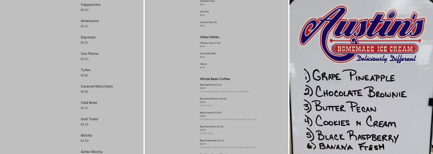 Java Joes Cafe Menu