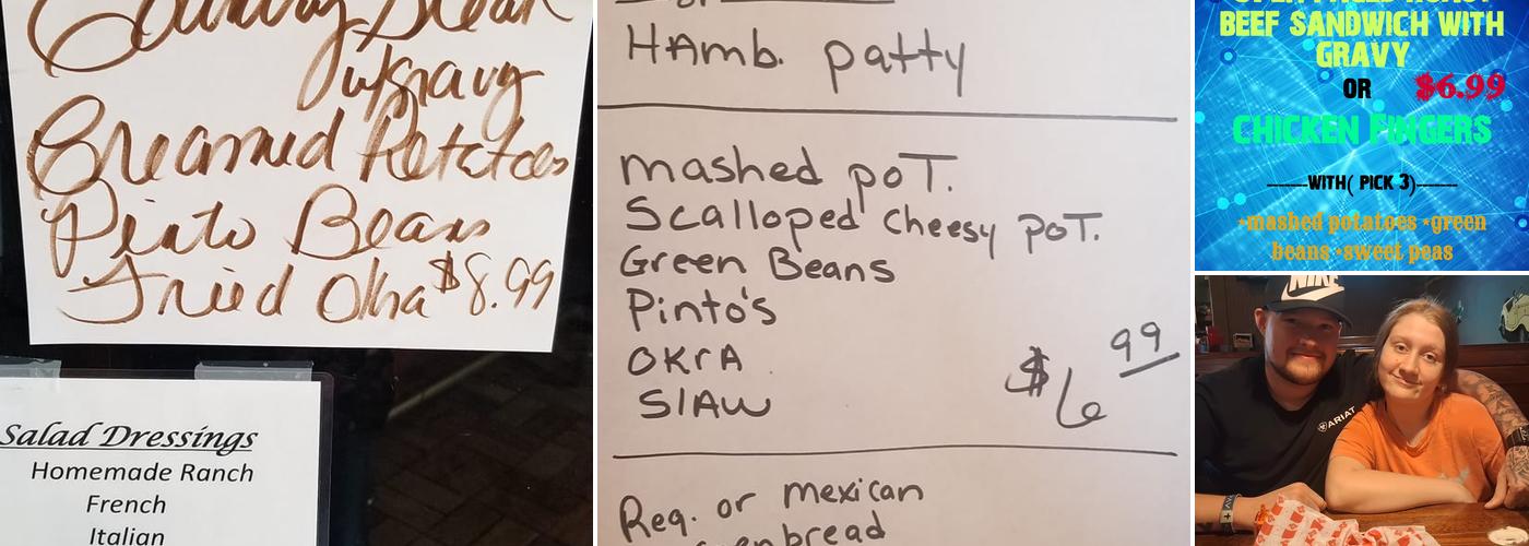 Charlie B's Restaurant Menu