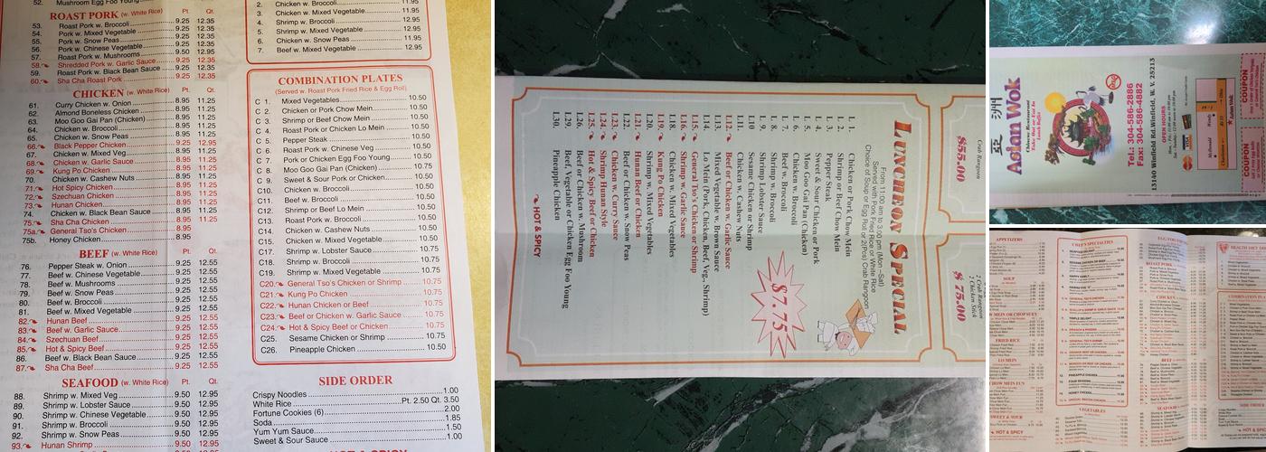 Asia Wok Menu