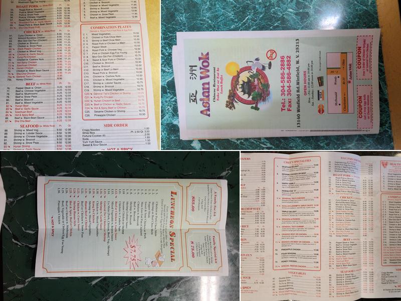 Asia Wok Menu