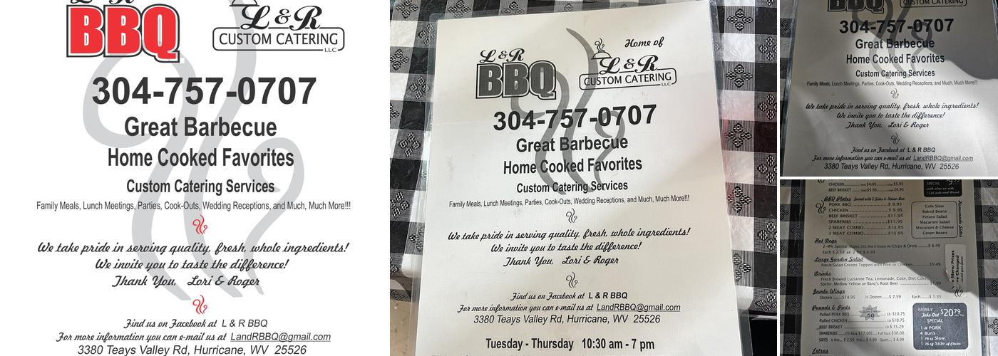 L & R Custom Catering Menu