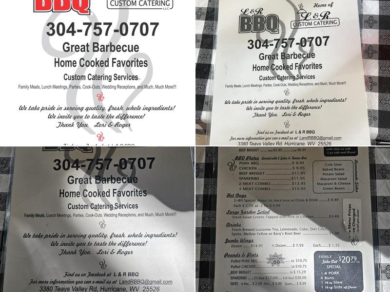 L & R Custom Catering Menu