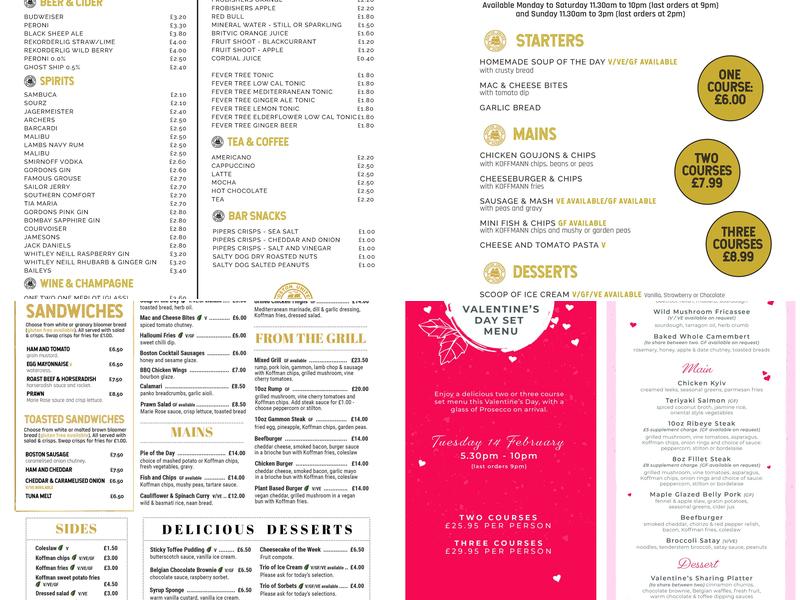 Ellenders Menu