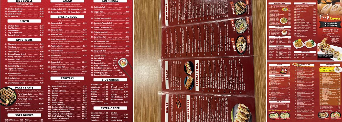 Fuji Express Menu