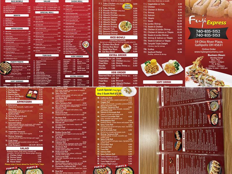 Fuji Express Menu