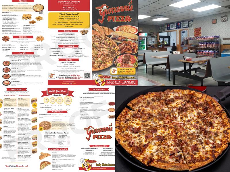 Giovanni's Pizza Menu