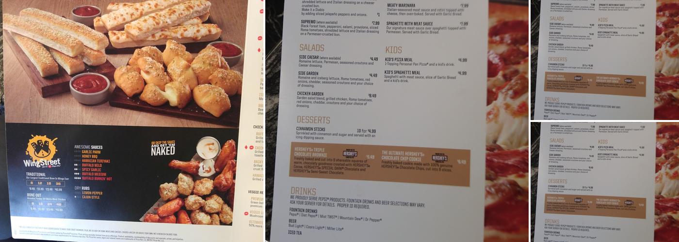 Pizza Hut Menu