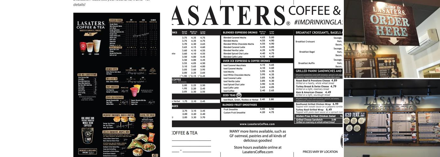 LASATERS Coffee & Tea Menu