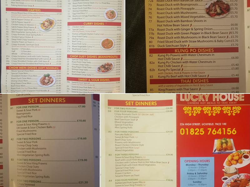 Lucky House Menu
