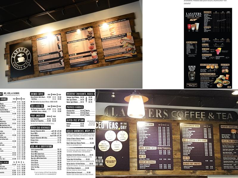 Lasaters Coffee & Tea Menu