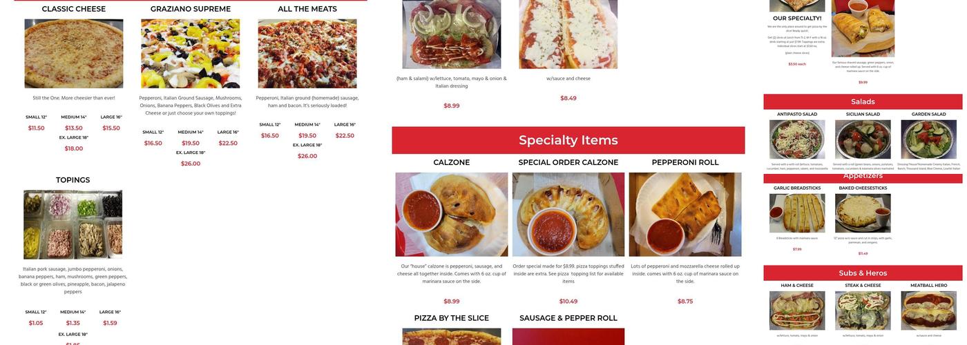 Graziano's Pizza Express Dunbar Menu