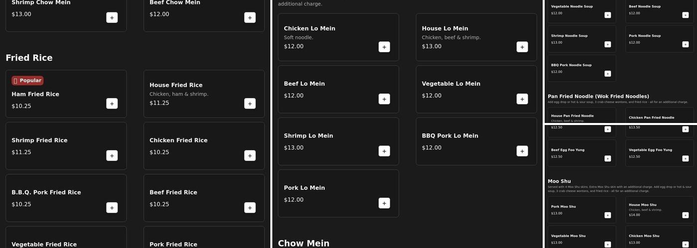 ABC Mandarin Menu