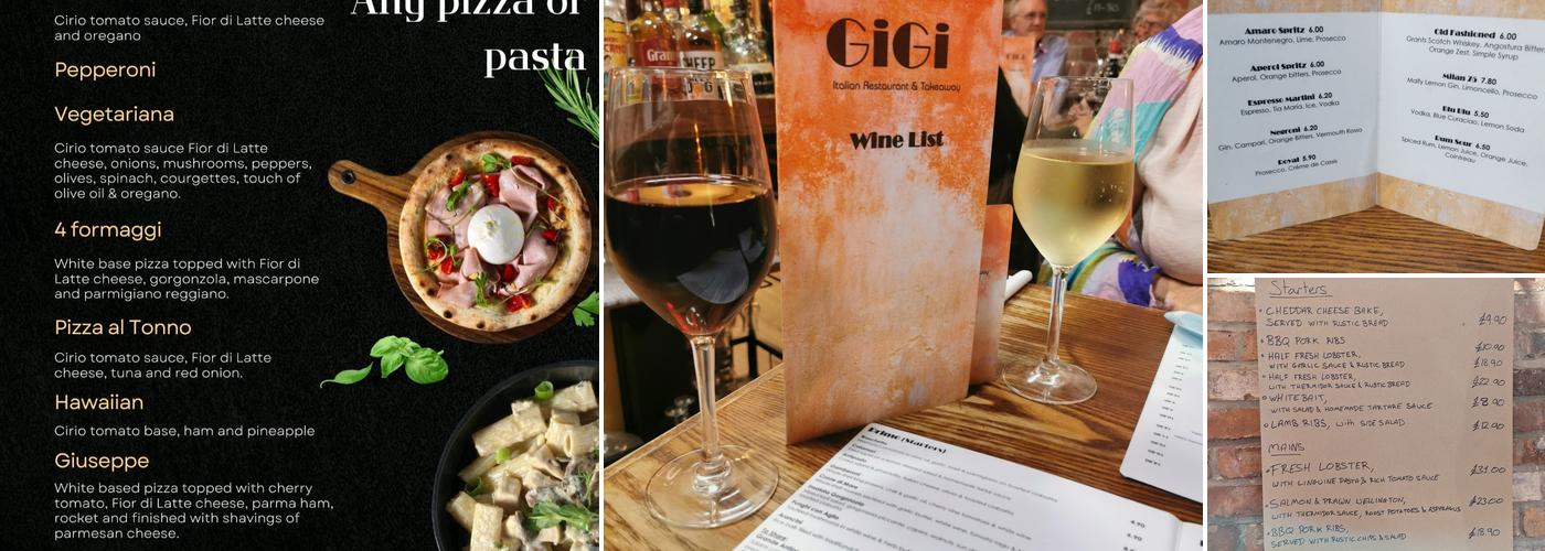 Gigi Italian Restaurant & Takeaway Menu
