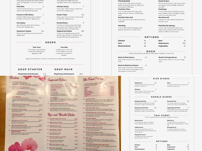 Siam Orchid Thai Restaurant Menu