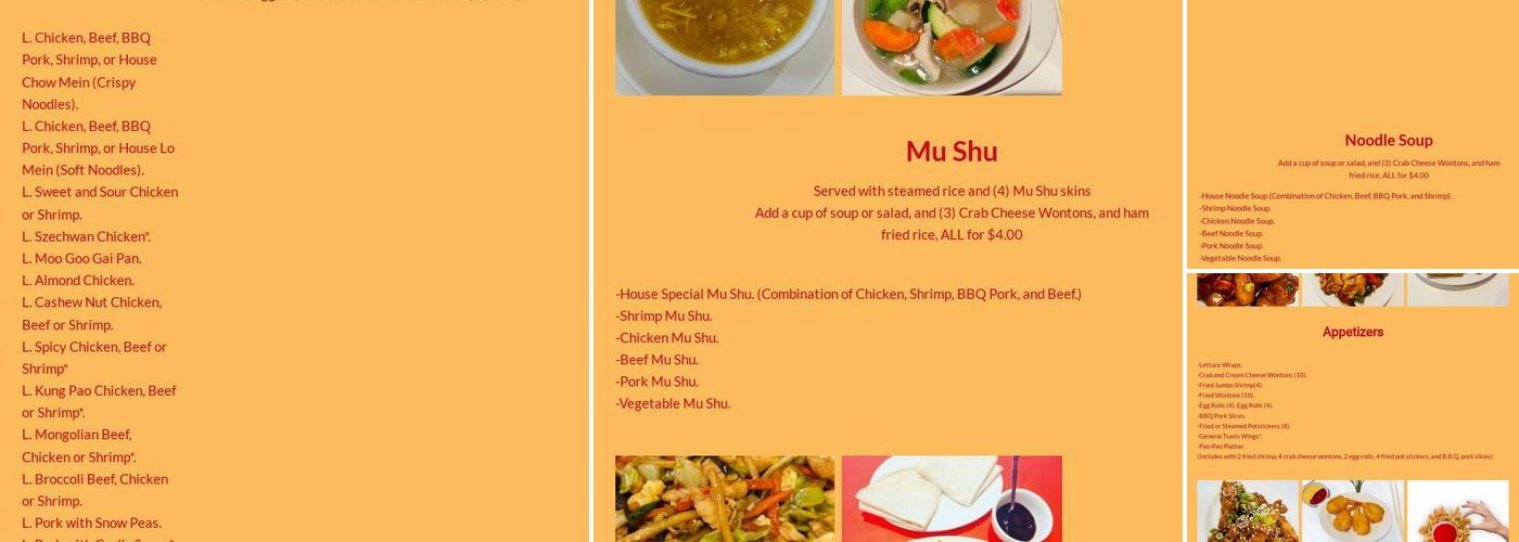 Changs Chopstix Menu