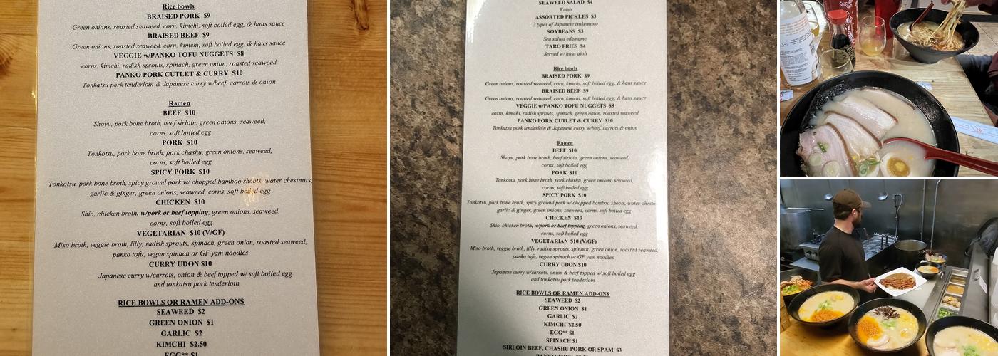 Ramen Haus Menu