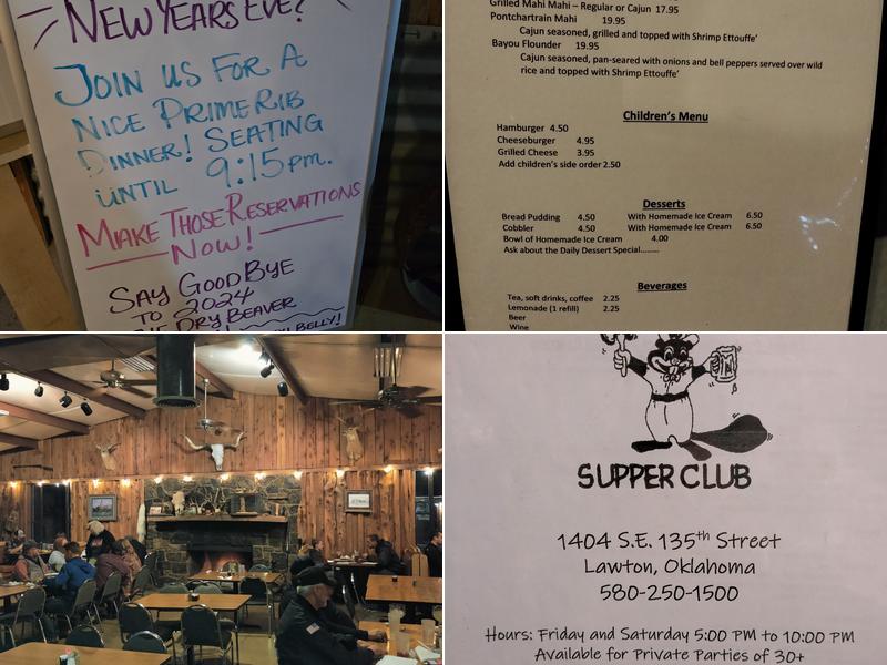 Dry Beaver Supper Club Menu